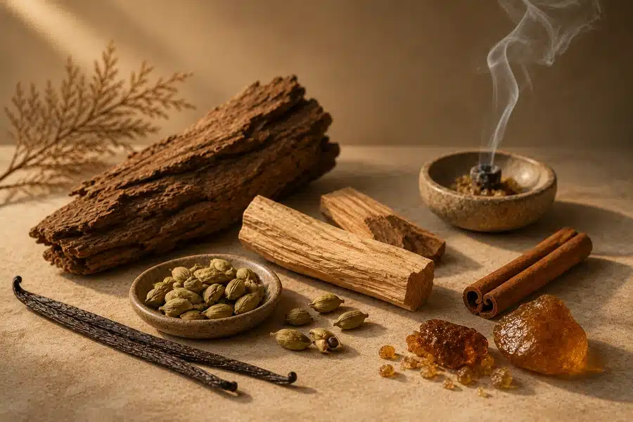 چوب، ادویه، وانیل و کهربا از رایحه‌های مناسب پاییز