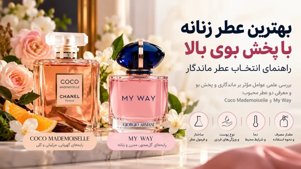بهترین عطر زنانه با پخش بوی بالا و ماندگاری مناسب